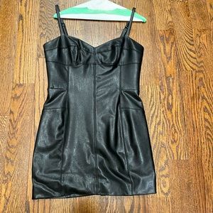 Black Leather mini dress